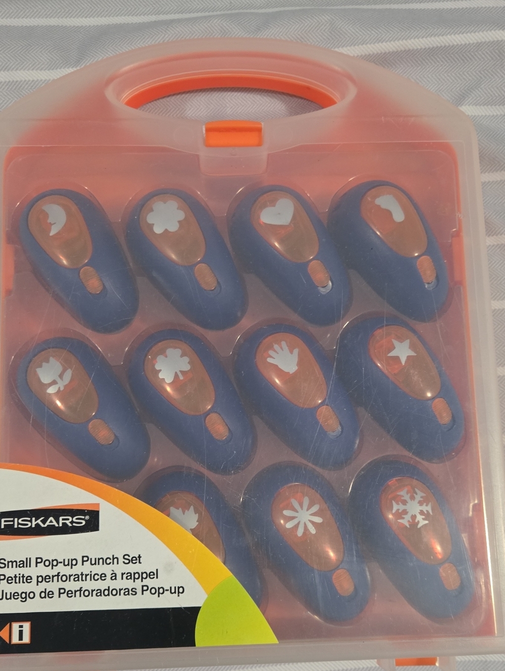Small Pop-Up Punch Set - Blue and Orange